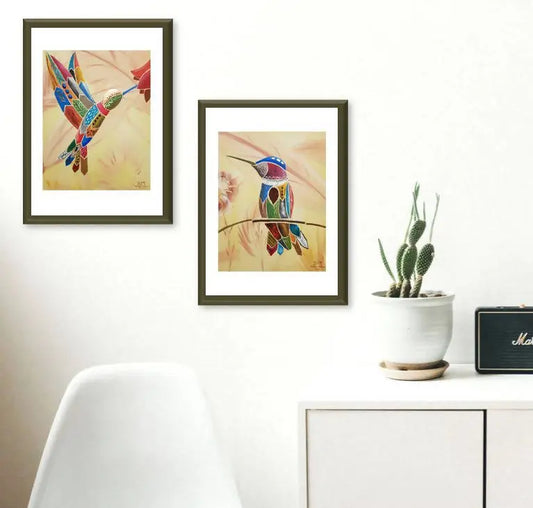 Colibrí bebiendo néctar