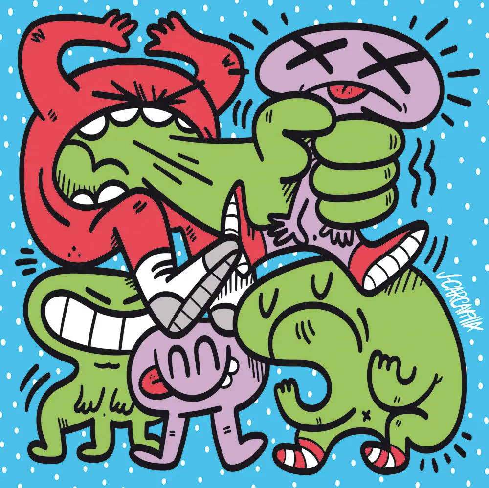Colorines Peleando