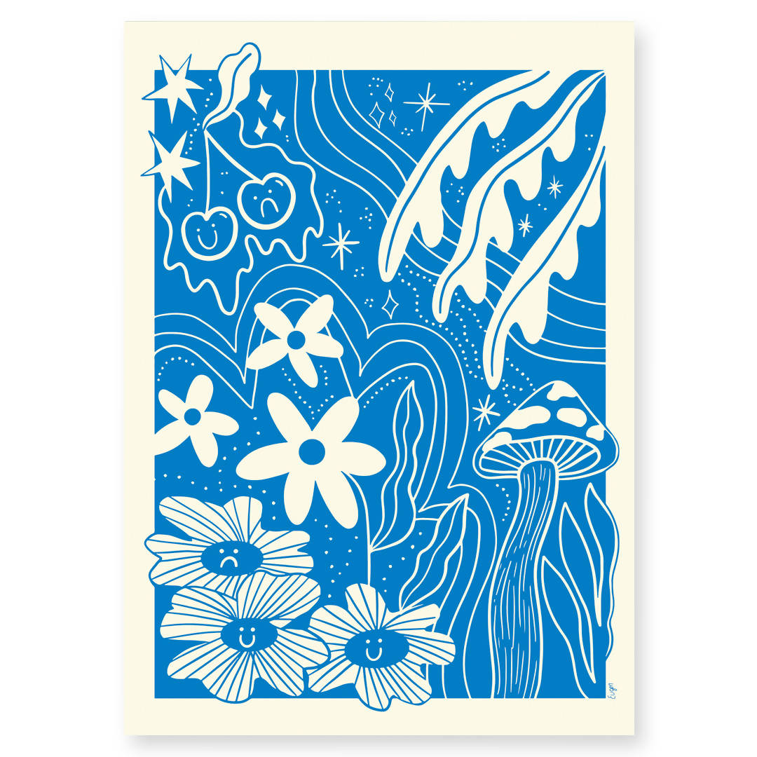 Floral Azul
