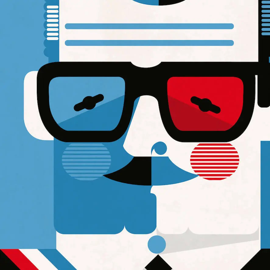 ALLENDE, LENTES AZUL Y ROJO