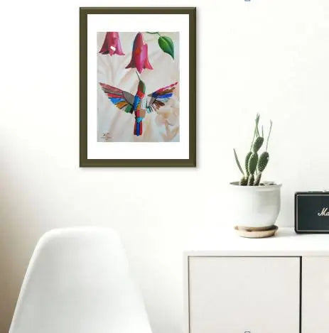 The hummingbird and the copihue