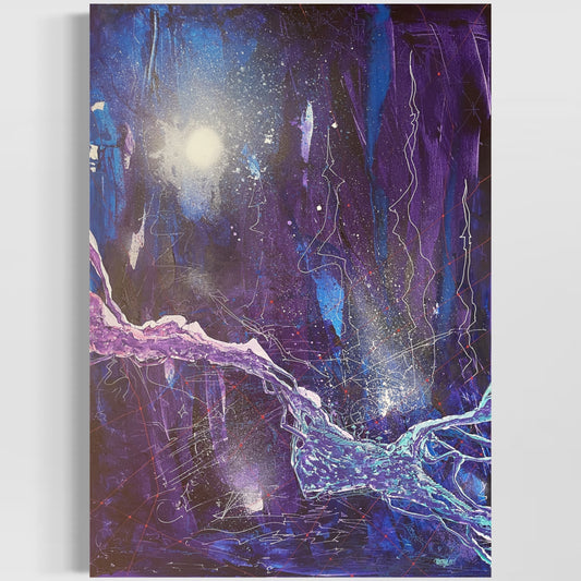 LUNA LLENA / pieza única / canvas 100 x 70