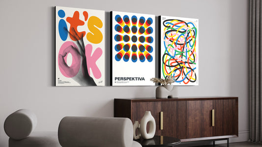 Serie de 3 Canvas: Posterlad Positive