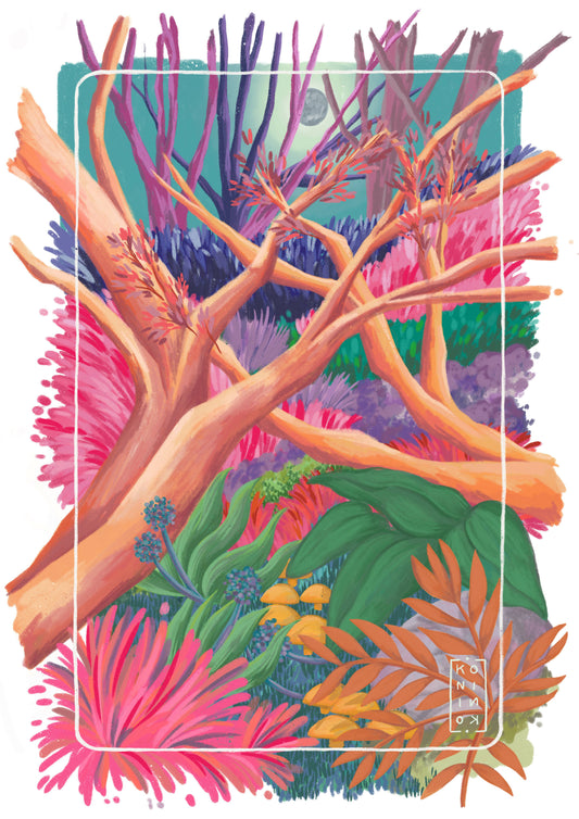 Sueño de un bosque lluvioso al sur del mundo