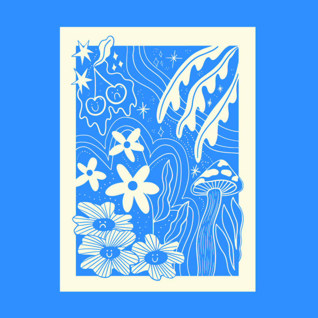 Floral Azul