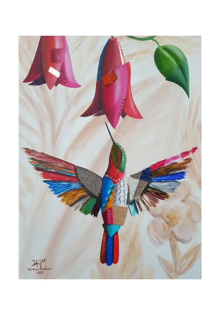 The hummingbird and the copihue