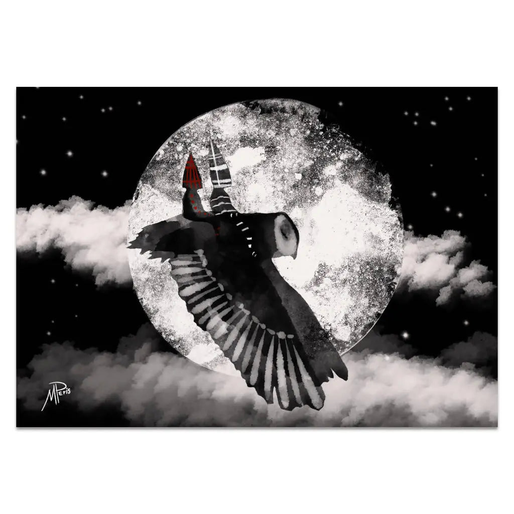 In Keikrul, the southern sky, lived spirits like the Owl and the Moon.