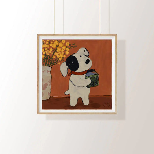 Perrito con aceitunas