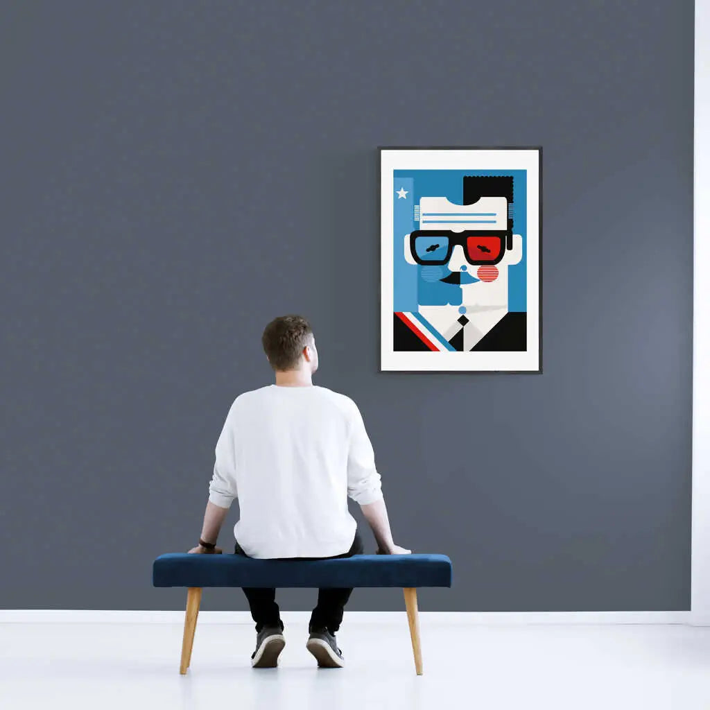 ALLENDE, LENTES AZUL Y ROJO