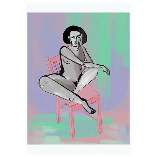 Mujer sobre silla