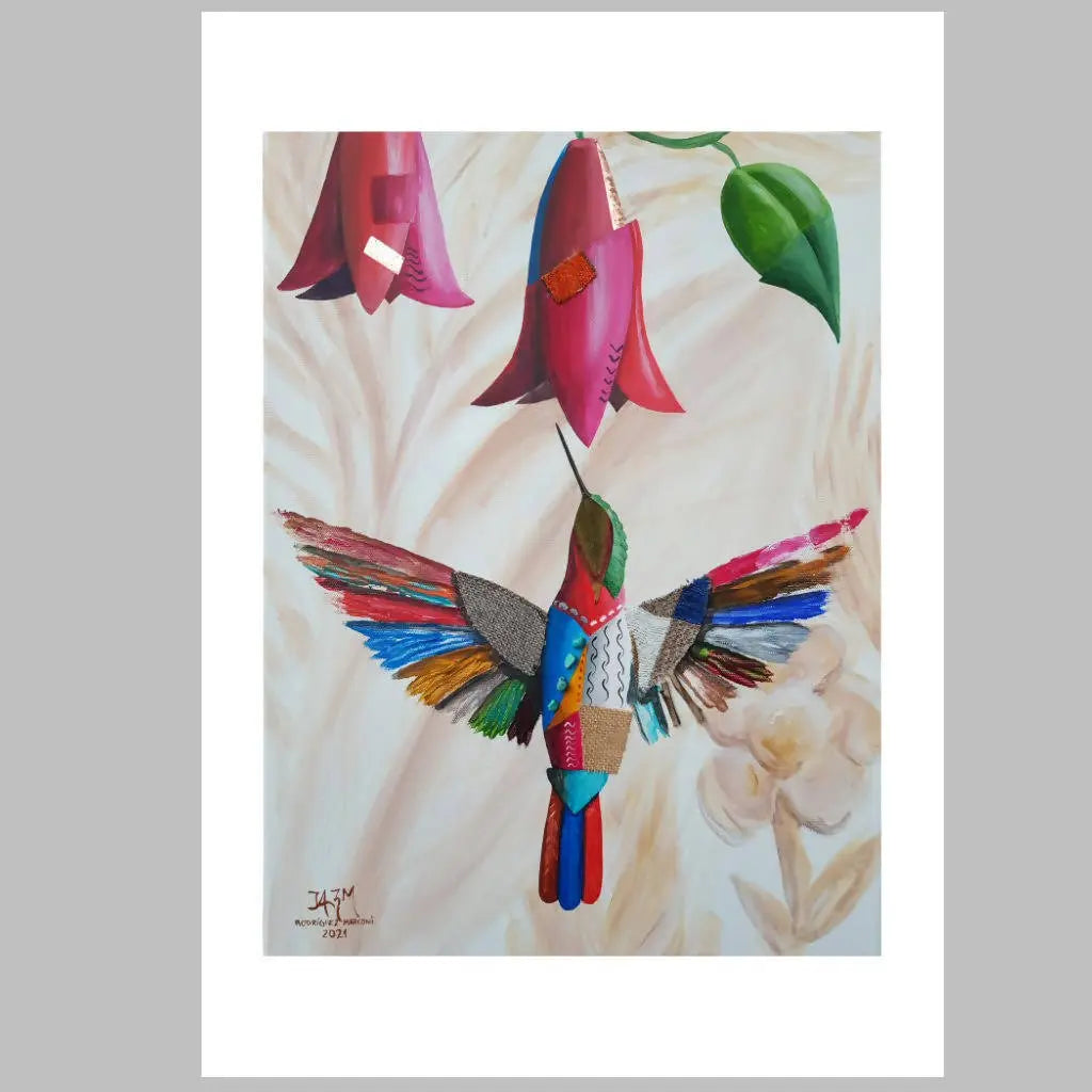 The hummingbird and the copihue
