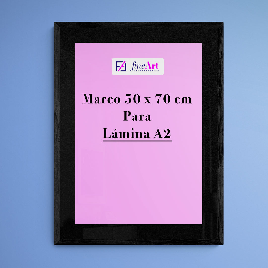 Marco 50 x 70 cm + Paspartú para Lámina A2